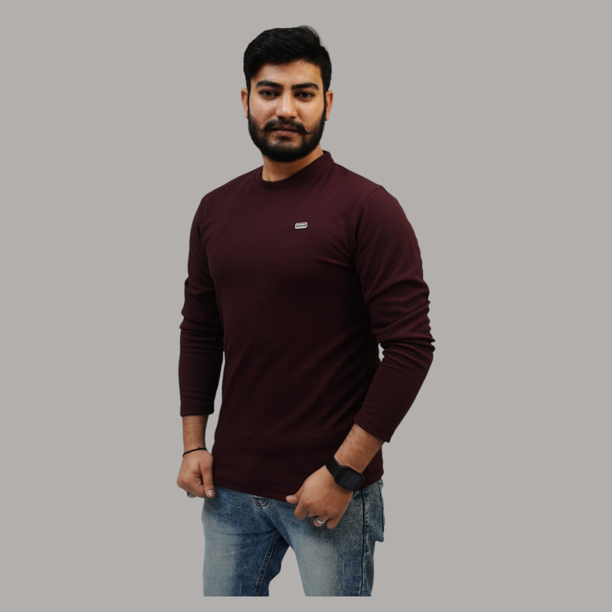 Maroon T-Shirt Full Sleeves