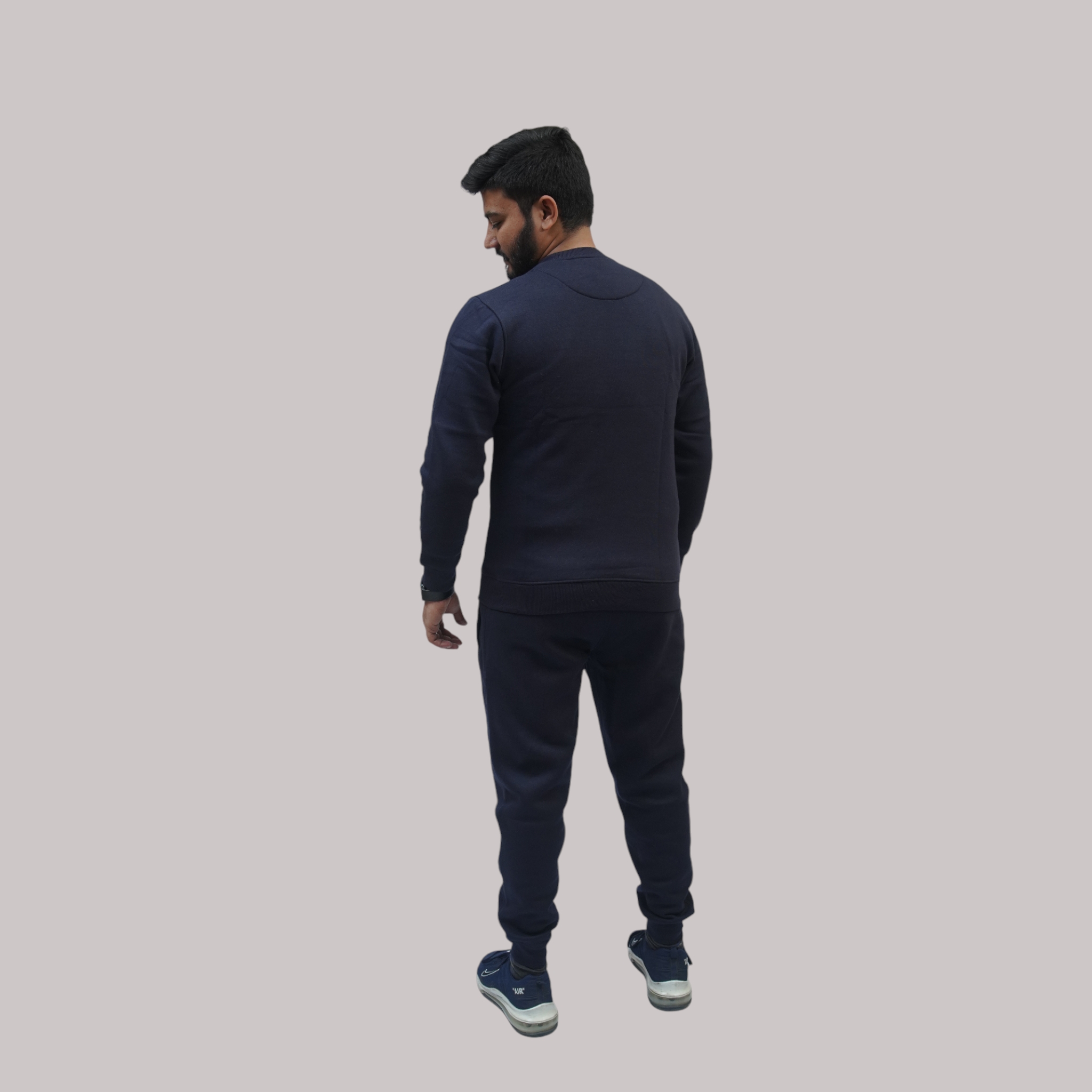 Navy Blue Tracksuit Cotton Fleece Fabric