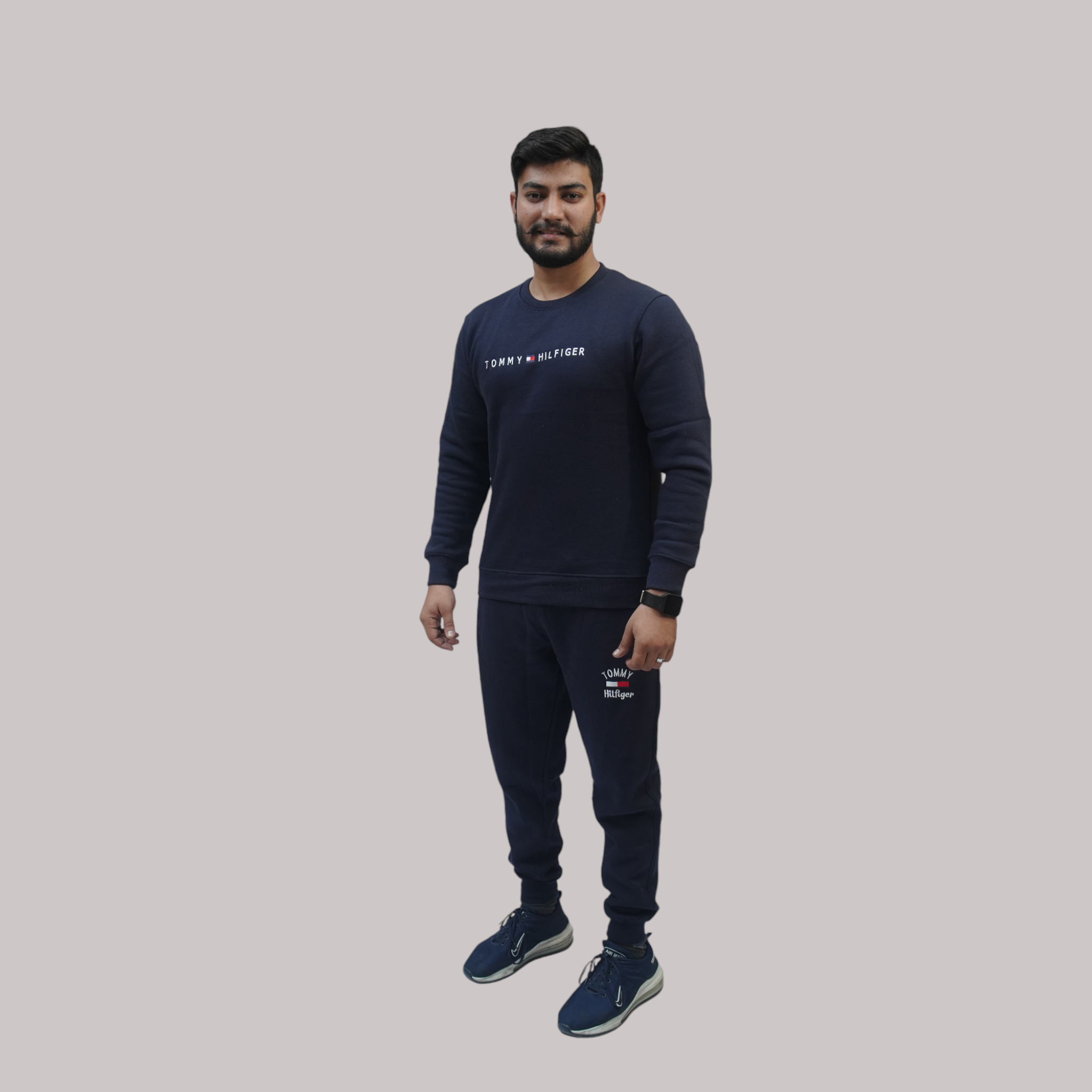 Navy Blue Tracksuit Cotton Fleece Fabric