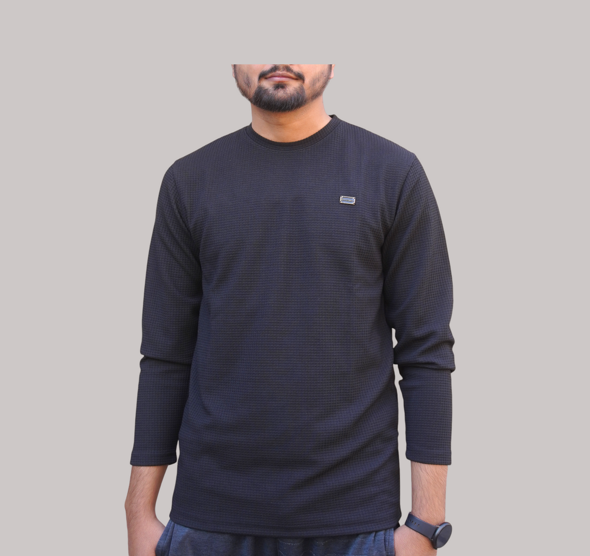 Jet Black T-Shirt Full Sleeve